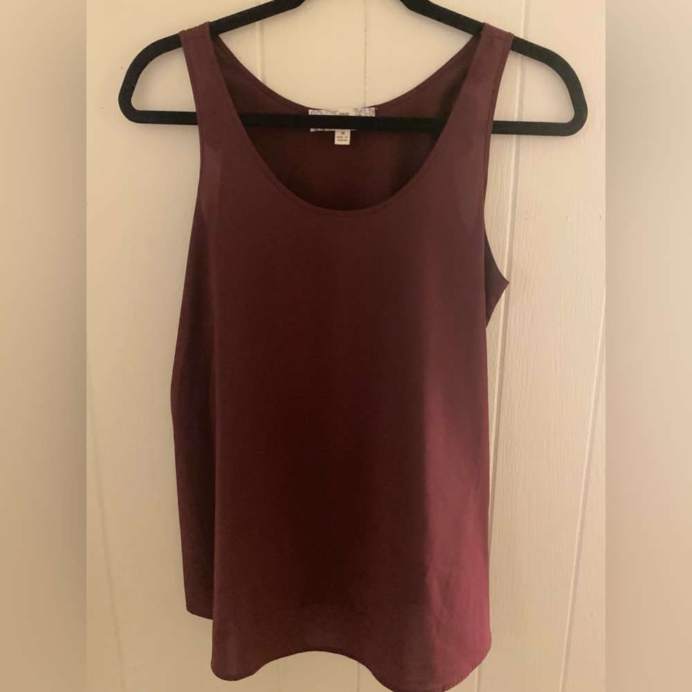 Women’s Pink Republic Burgundy Color Medium Size Pullover Tank Top Blouse